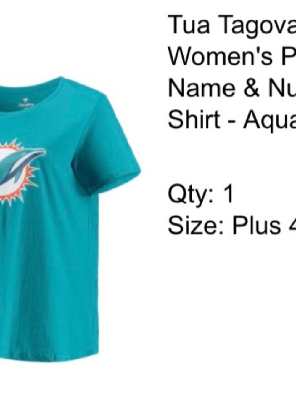 Fanatics Aqua Miami Dolphins Women's Graphic Tee